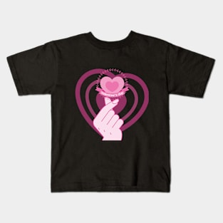 Finger Heart Valentine's Day Kids T-Shirt